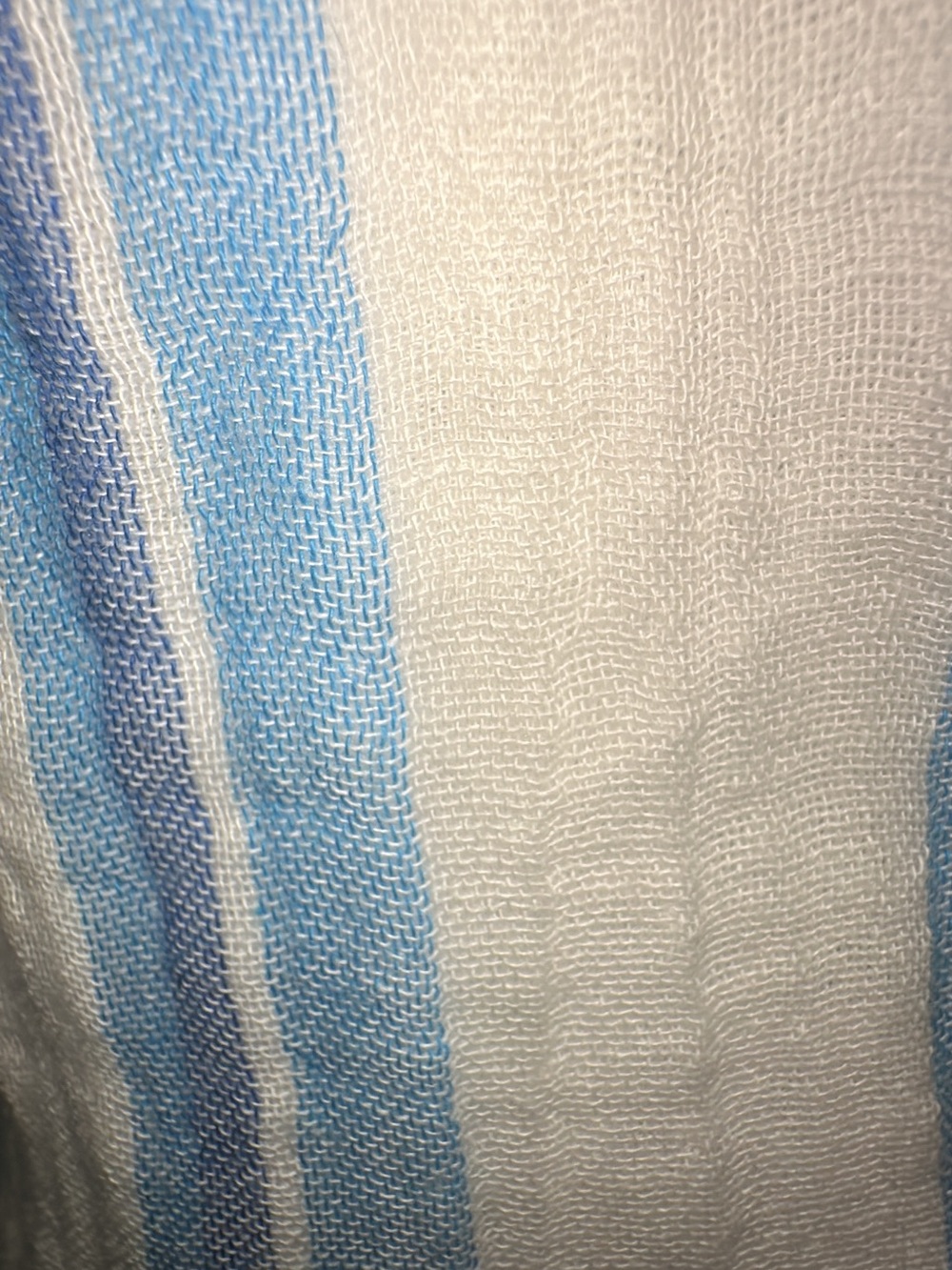 J. Jill NWT Light Blue and White Striped Tiered Maxi Dress pit-pit 21 (mix41) - Picture 6 of 8